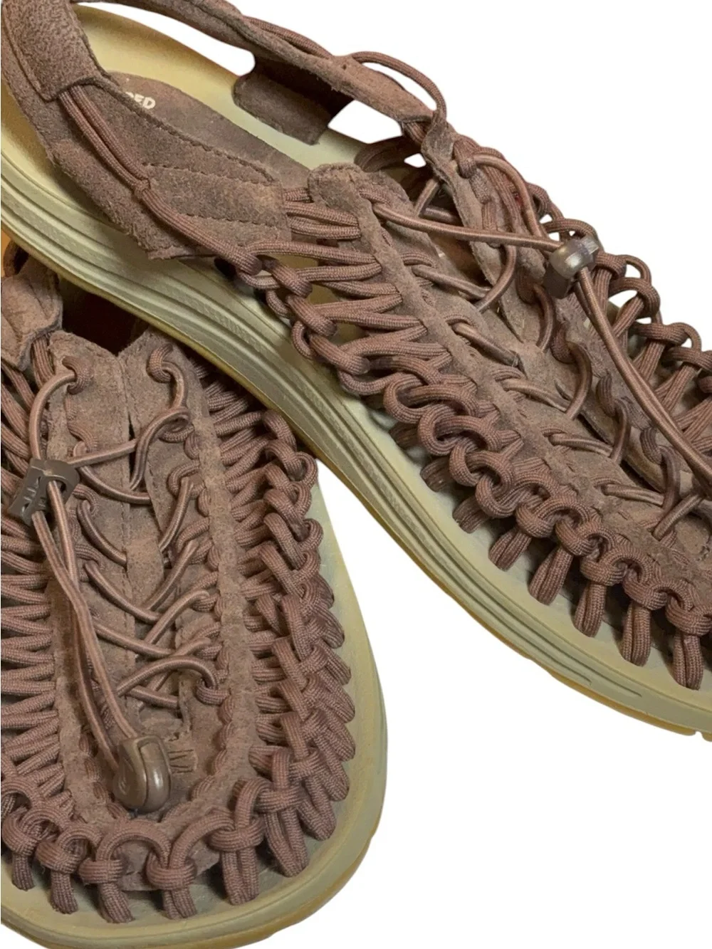 KEEN UNEEK Braided Cord Sandals Brown Men’s US Size 11.5